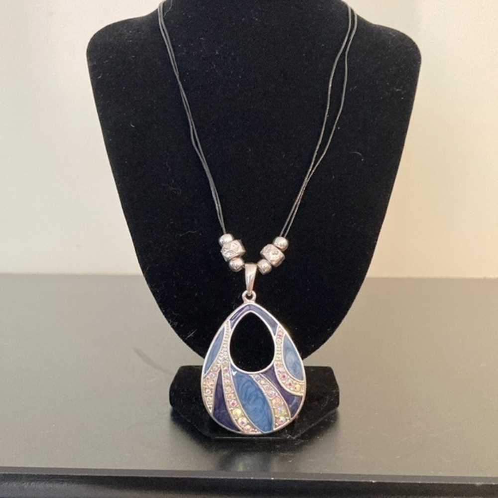 Macy's Blue and Silver Statement Necklace